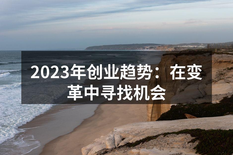 2023年创业趋势解析