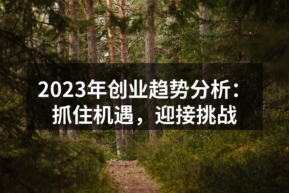 分析2023年创业趋势